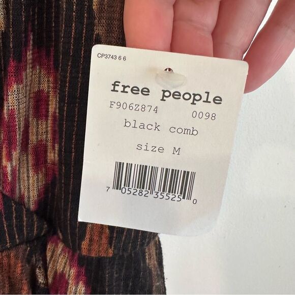 Free People All Wrapped Up Faux Wrap in Ikat Print Sleeveless Maxi Dress NWT - Picture 10 of 13